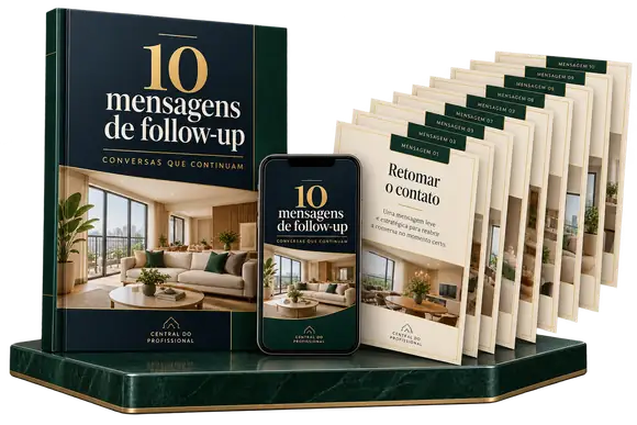 Mockup transparente do bônus com 10 mensagens de follow-up